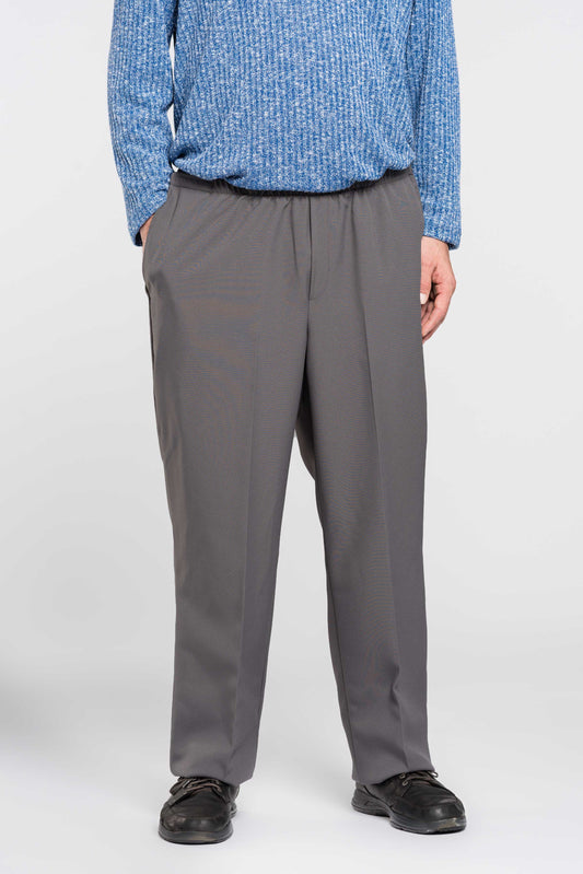 Stay comfortable and independent with our adaptive pants. Made with durable gabardine and machine-washable polyester, these men's pants feature convenient side openings and snap closure for easy dressing. Say goodbye to uncomfortable clothing and hello to