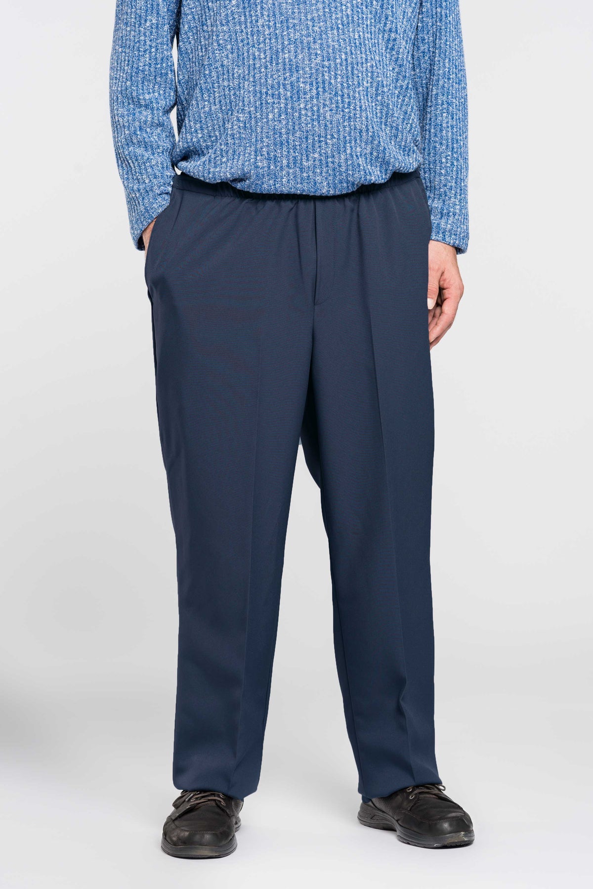 Stay comfortable and independent with our adaptive pants. Made with durable gabardine and machine-washable polyester, these men's pants feature convenient side openings and snap closure for easy dressing. Say goodbye to uncomfortable clothing and hello to