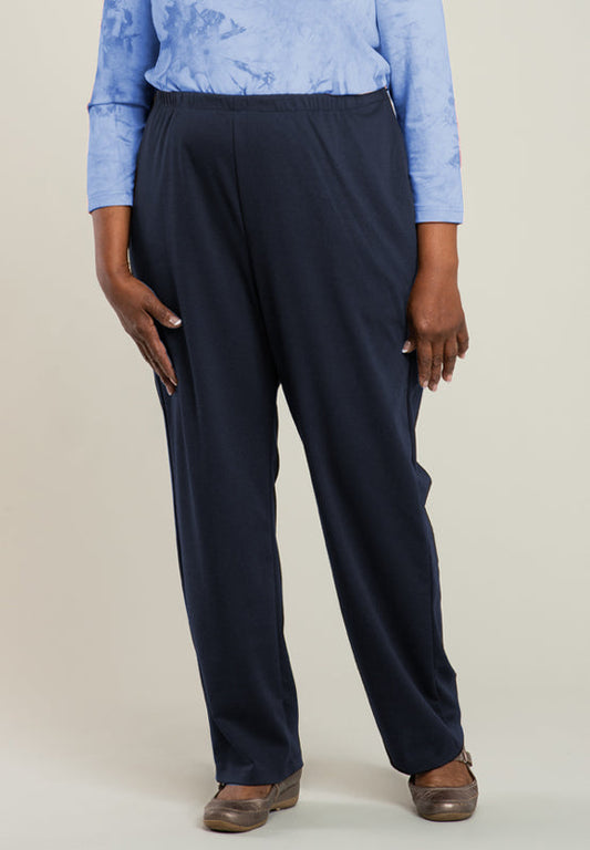 Effortlessly take on the day with our 1LP34-TR-Adaptive Pants. Designed for ladies, these pants offer large side openings fastened with metal snaps for easy dressing. The soft knit fabric, made with a blend of polyester and rayon, ensures comfortable wear