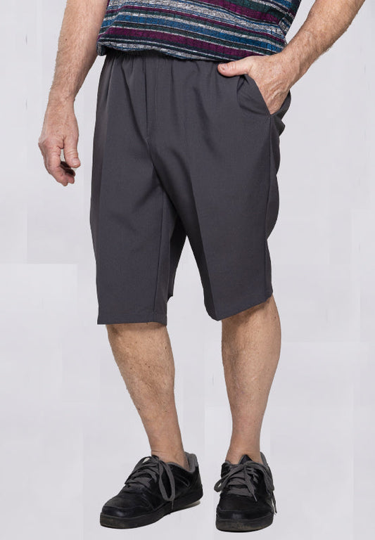 Stay cool and comfortable this summer with our adaptive bermuda shorts. Featuring large side openings with metal snaps for easy closure, these shorts are perfect for warm weather. Made with machine-washable polyester for convenience.