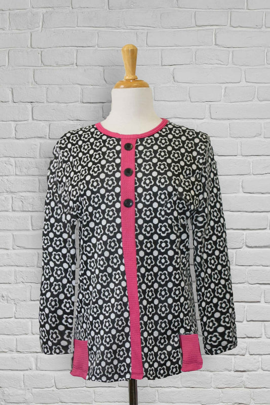 1QT348-1Y135-Haut avec allure de cardigan