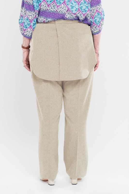 Stay comfortable and discreet with our adaptive pants. Designed with a back opening and double panels to conceal incontinence undergarments, these pants offer an attractive heathered tone and are our best seller. Easy metal snaps make dressing a breeze. P
