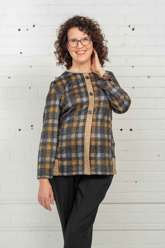 1QT348-1U601-Haut avec allure de cardigan