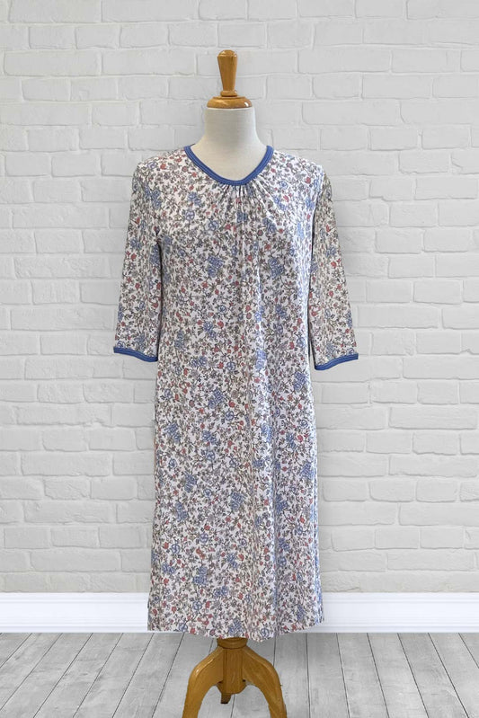 1XN131-2B317-Chemise de nuit , col V, manches 3/4