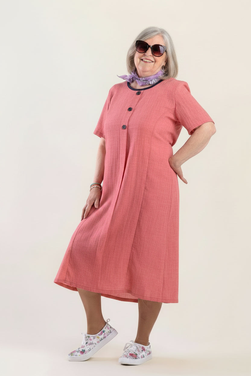 1XR811-1X202-Robe avec faux boutons