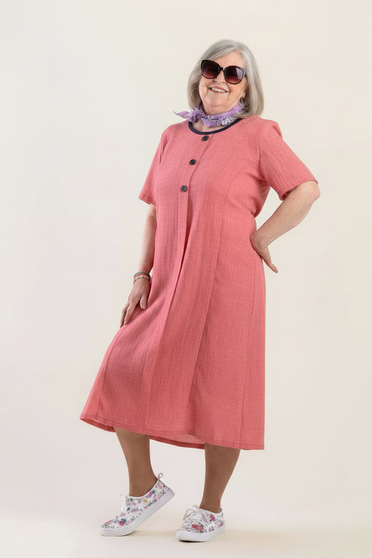1XR811-1X202-Robe avec faux boutons